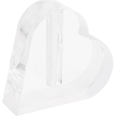 Présentoir à roses artificielles, base transparente en forme de cœur, pour la décoration de la maison et de la chambre. (1/4)
