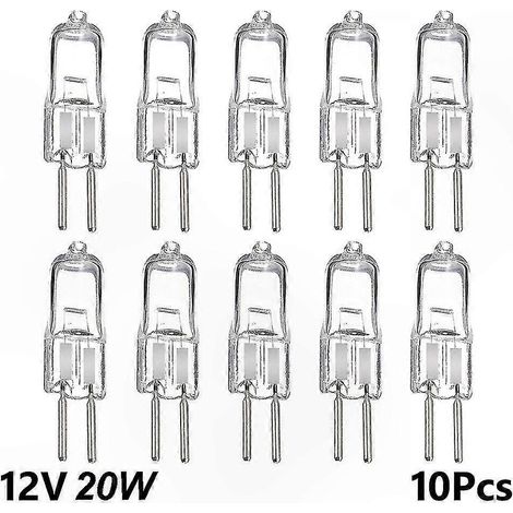 Packung mit 20 G4 JC 12V Halogenlampen, Zweistiftsockel, warmweiß 2800K, helle Beleuchtung für Strahler und Leuchten, einfacher Austausch (1/5)