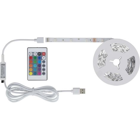 Tira led RGB USB 5 metros 150 LED dimmable con control remoto (1/2)