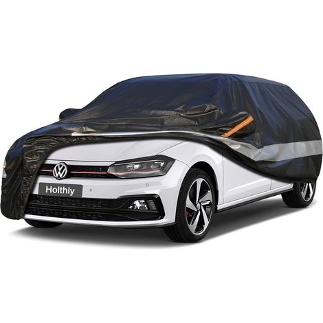 Bâche Voiture Extérieur à 10 Couches, Housse Protection Voiture 100% Étanche Anti UV Soleil, Bâche pour Citadine Clio, 208, Polo, C3, Yaris, etc. C2 Noir (1/5)