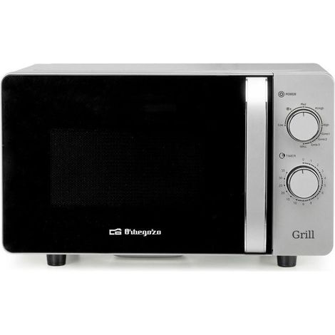 Microondas Orbegozo MIG 2072 CE/ 700W/ Capacidad 20L/ Función Grill/ Gris