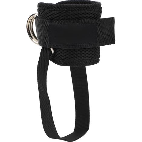 Sangle de cheville réglable, sécurité améliorée, câble polyvalent pour machine d'entraînement de gymnastique, noir (1/5)