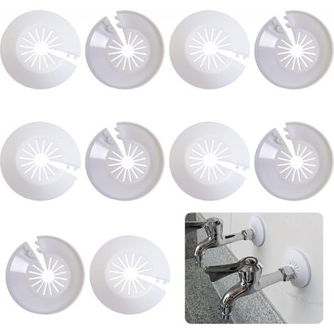Cache-tuyau de radiateur, 10 pièces, cache-tuyau de radiateur, garniture de cache-tuyau en plastique (10-25 mm) (1/4)