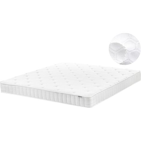 Materasso a 2 Lati Bilanciati double face Medio/Rigido in Tessuto Bianco 180 x 200 cm Duo II (1/5)
