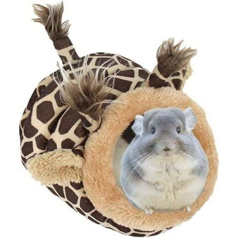 Panier en peluche pour cochon d'Inde pour adulte et bébé avec coussin détachable Ultra doux et confortable Nid Lit Maison Chenil Grotte Abri chaud pour hérisson Hamster Chinchilla Écureuil Lapin Chat (1/4)