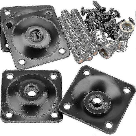 Plaques de fixation et plaques en T de qualité industrielle pour pieds de meubles, assurant des connexions sécurisées. (1/5)