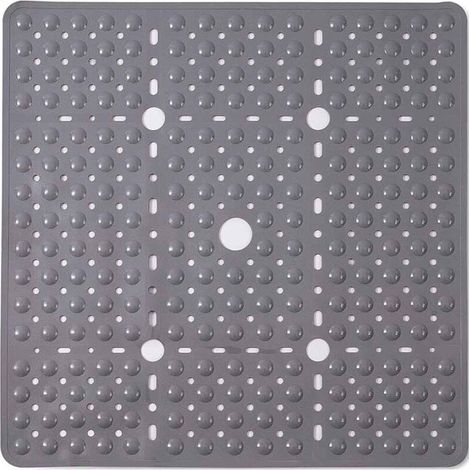 Grand tapis de douche carré antidérapant et résistant à la moisissure – 6969 cm, taille extra-large, convient aux douches intérieures, tapis de douche antidérapant.