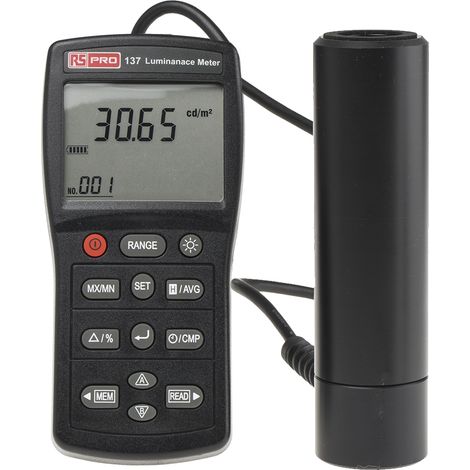 Luxmètre RS PRO, 9.999 fL, 9.999 cd/m² à 1999lx ( Prix pour 1 ) (1/4)