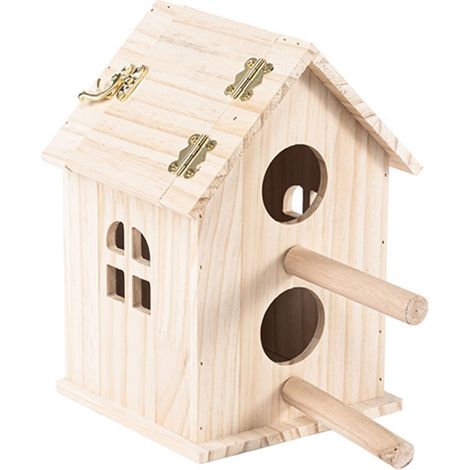 Nichoir suspendu pour perroquets, cage à oiseaux, maisonnette en bois pour inséparables, perruches, calopsittes, conures