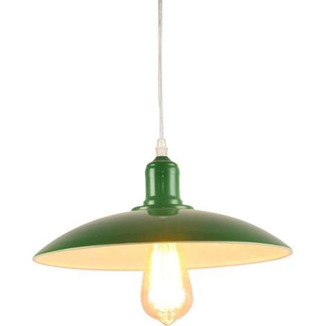 Vintage-Industrie-Edison-Pendelleuchte, klassische Metall-Deckenleuchte für Lobby, Bar, Restaurant, Büro, Retro-Stil, ohne Leuchtmittel, E27-Fassung, Kronleuchter (Grün)