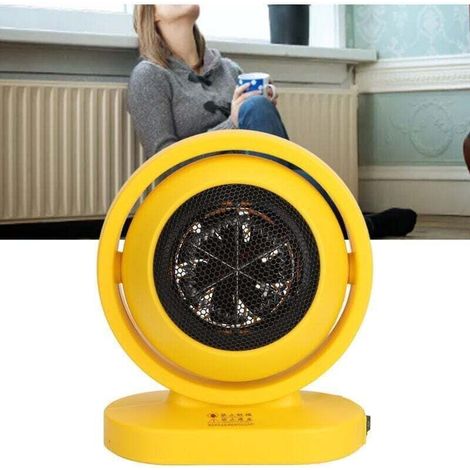 Chauffage de bureau haute performance, chauffage rapide, économie d'énergie, petit radiateur électrique domestique portable, jaune