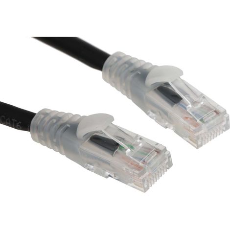 Câble cat 6 Avec connecteur / , U/UTP, gaine LSZH Noir, 5m ( Prix pour 1 ) (1/2)