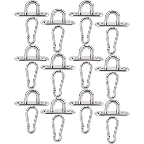 Crochet de suspension en acier inoxydable pour hamac, chaise suspendue ou coussin - Accessoire d'accroche solide et durable (1/5)