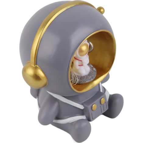Tirelire Astronaut Lumière de Nuit Décoratif Matériel Vinyl Gris Cute pour Enfants Adultes Élément Espace Sécurité Sauvegarde Lumière Intérieure (1/5)