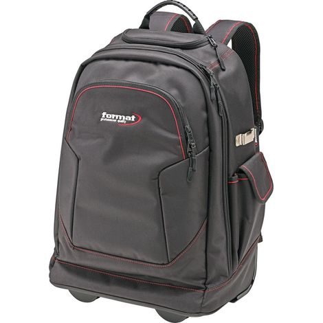 Werkzeugrucksack mit Rollen und Teleskopgriff 350x210x490mm Nylon FORMAT (1/4)