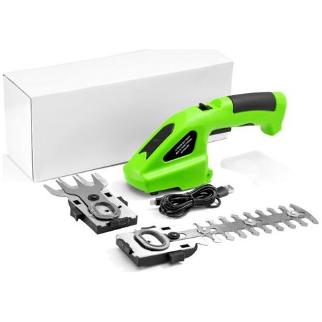 Électrique Sculpte-Haies et Taille-Herbes sans Fil Batterie 7,2V 2 en 1 Mini Taille-Haies avec Chargeur