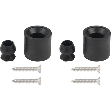 Support de porte pour remorque, caoutchouc bas profil, 2 pièces (noir)