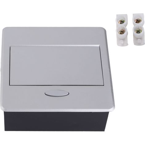Prise de table encastrable Acier inoxydable 2 prises universelles étanches pour bureau et salle de conférence (1/4)