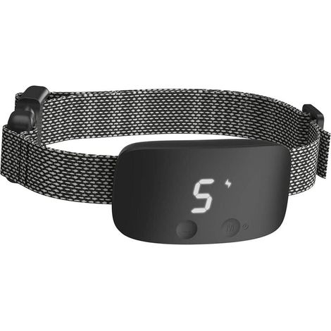 Collier de dressage pour chien anti-aboiement rechargeable avec 3 modes pour toutes les races, blanc (1/5)
