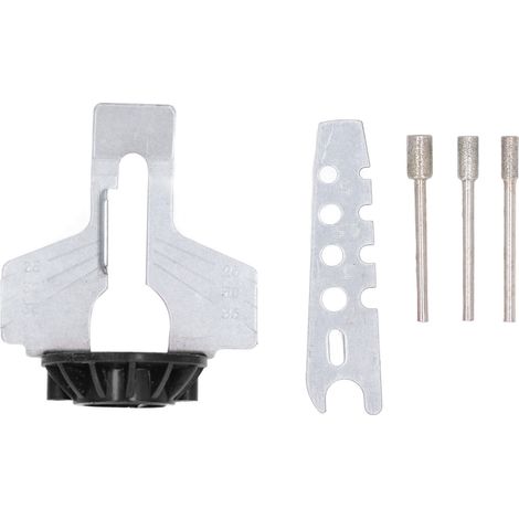 Kit de meule rotative aiguiseuse de chaîne tronçonneuse en acier rapide noir, accessoire d'affûtage pour scie à chaîne (1/5)