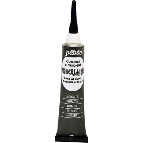 Peinture contour à base d'eau pour porcelaine - en tube. réf 31602 (1/4)