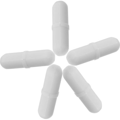 5 Bâtons D'agitation Magnétique en Ptfe Blanc pour Laboratoire, Pack de 5 Pièces, Haute Performance Forte Force de Rotation, pour Recherche Scientifique Réutilisable (1/5)