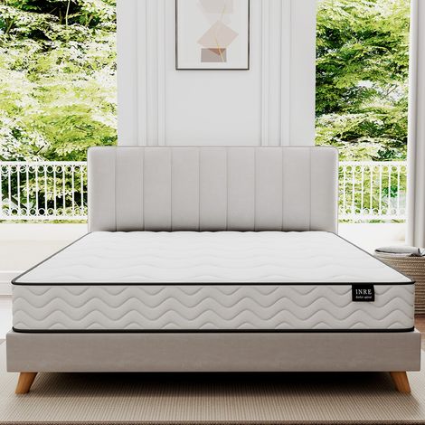 Materasso 160x200 cm - INRE, molle insacchettate, rigido e confortevole, certificato Oeko-Tex, spessore 20 cm, 7 zone differenziate