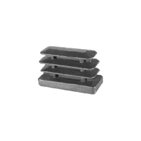 PUNTALE ALETTATO RETTANGOL 40X80 MM PLAST NERO 50 PZ