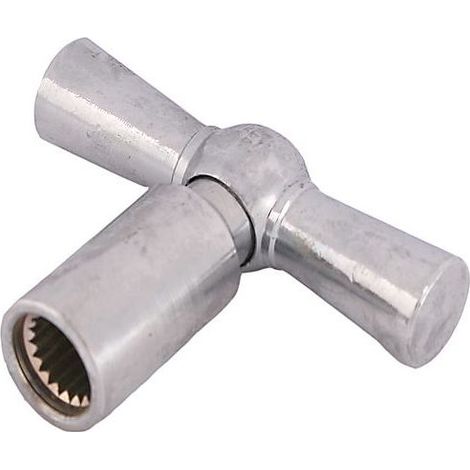 JS STECKSCHLUESSEL MIT INNENVER- ZAHNUNG, DN15, 1/2", VERNICKELT