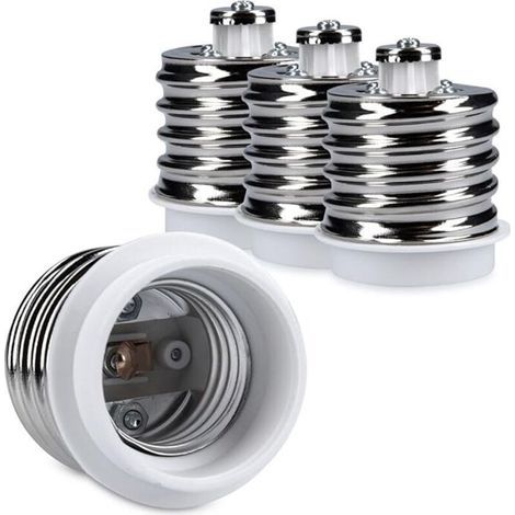 4x adaptateur de douille - Convertisseur de douilles E40 vers E27 - Adaptateur de support de lampe culot E27 pour ampoule LED halogène (1/4)