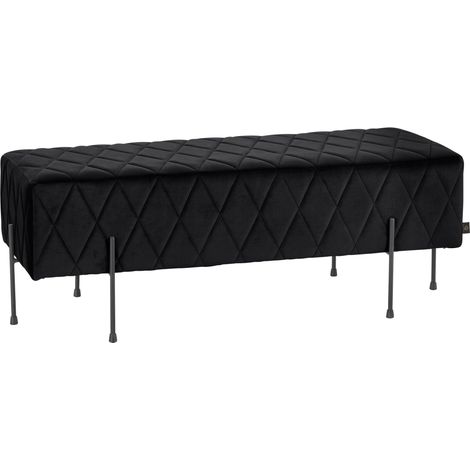 Toni-Banc rembourré en Velvet Black (1/2)