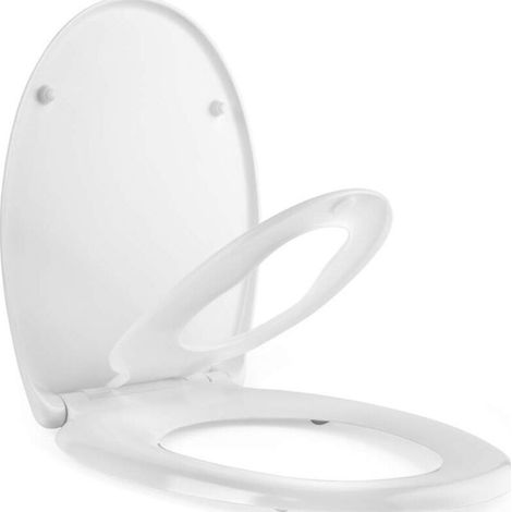 Asiento de inodoro familiar antibacteriano Beldray LA037185EU7, blanco