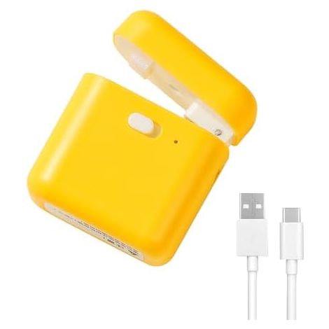 Mini scelleuse rechargeable avec USB-C (jaune, 1 pièce) — Scelleuse thermique pratique avec fermeture magnétique pour sachets de snacks en plastique, idéale pour conserver la fraîcheur des aliments, c (1/5)
