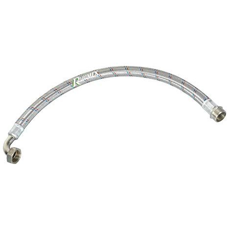 Ribimex - PRSTTF70 - Tubo Inox Intrecciato - 70 cm, argento, 3x23x23 cm