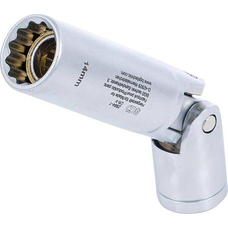 Douille Articulée de Bougie 10 mm (3/8) - 14 mm, 12 Pans - Précision et Accessibilité, Acier, Zones Difficiles - D-Work