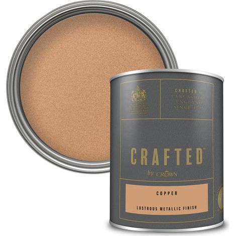 Crown Crafted Copper Metallic Emulsion Paint 1.25L (1/3)