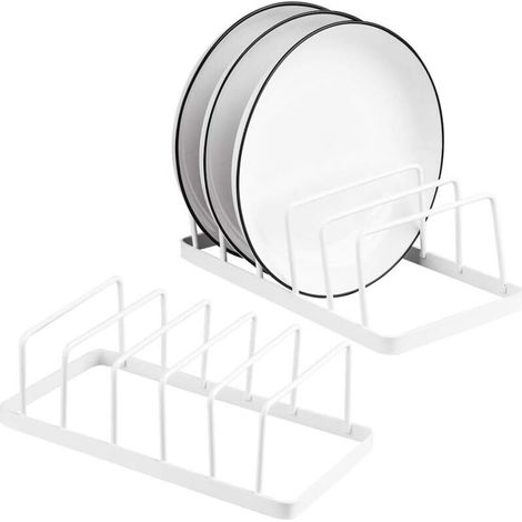 Lot de 2 égouttoirs à vaisselle multifonctions en alliage d'acier pour cuisine (1/5)