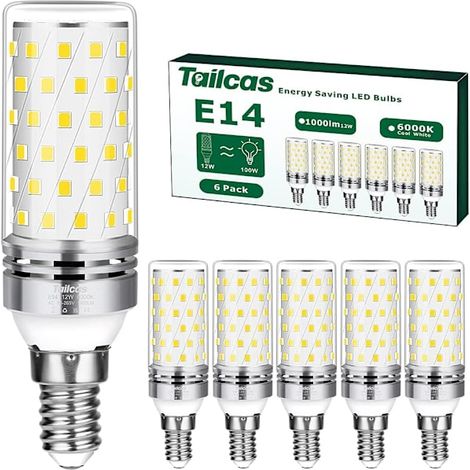 Ampoules LED E14 blanc froid, 16 W équivalent halogène 100 W, lot de 6 - FQ (1/5)