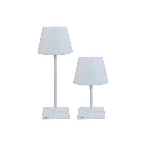 LAMP.TAVOLO LED RICAR.BIANCO ACCIAIO 38/24x15x15cm - BIACCHI G. (1/3)