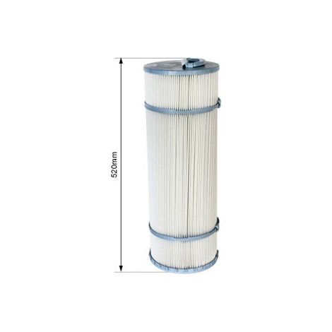 Weltico – Cartouche de filtre de piscine 520 mm – Diamètre extérieur 182 mm – Débit maximum 15 m3/h – Finesse de filtration 15 microns – Anticolmatage exclusif