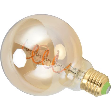 G95 4W 220V LED-Lampe, Vintage-Stil, dimmbar, flexibler Glühfaden, warmgoldenes Licht (1/5)