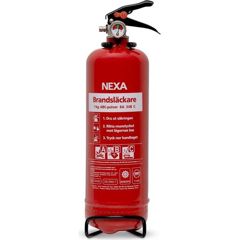 Nexa Extintor Rojo 1kg Extintor de polvo rojo