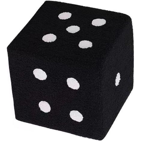 Petit tabouret pour se changer, tabouret de salon minimaliste pour chambre d'appartement, tabouret de maquillage original, noir, dimensions : 20 x 20 x 20 cm (1/5)