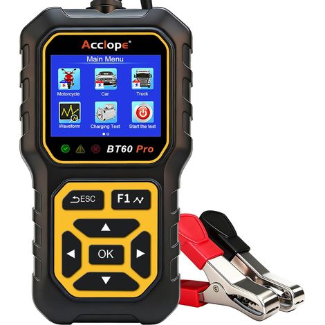 BT60 PRO Testeur de Batterie Voiture 2–120Ah 100-3000CCA 12V 6V 24V Test Charge Alternateur (1/5)