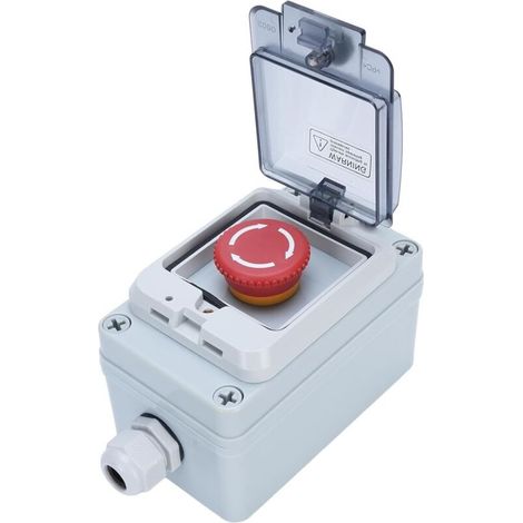 Bouton D'arrêt D'urgence avec Boîte E Interrupteur D'arrêt avec Boîte IP67 1NC 1NO Contacts pour une Utilisation Industrielle en Plein Air Intérieure (1/5)