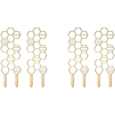 4X Support pour Plantes Grimpantes Pothos, Treillis en Bois en Nid D'Abeille pour Plantes D'Intérieur 16 Pouces - Plante de Jardin Décorative (1/4)