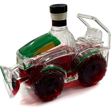 Décanteur Tracteur Ornement Décoratif en Verre Bouteille De Vin Tracteur 3D Amusante pour Homme, Femme, Bar à Domicile, Armoire Familiale, Cuisine de Ferme, Amateurs (1/5)