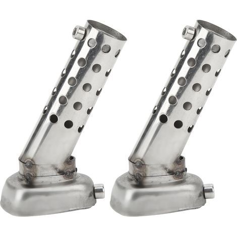 Silencieux d'échappement Hexagonal en fer galvanisé, 2 pièces, entrée 22mm, sortie 25mm, pour moto, Scooter, ATV. (1/5)