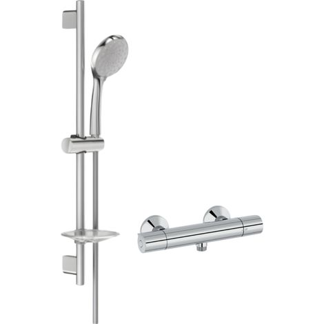 Mitigeur de douche thermostatique JACOB DELAFON Simone + ensemble de douche Awaken