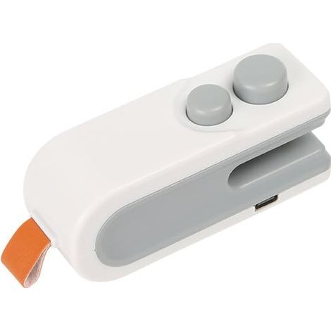 2-in-1-Mini-Handbeutelversiegeler mit versteckter Klinge, tragbarer Versiegeler für Plastiktüten und zur Aufbewahrung von Lebensmitteln (weiß) (1/5)